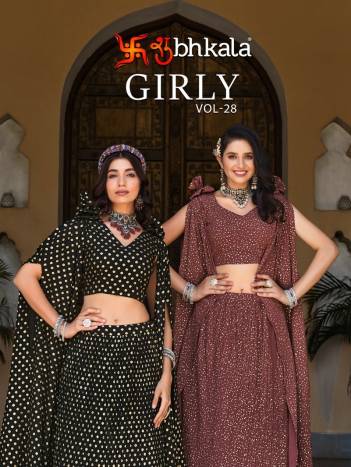 GIRLY VOL-28 BY KHUSHBOO  FOIL PRINTED LEHENGA CHOLI MANUFACTURE IN SURAT